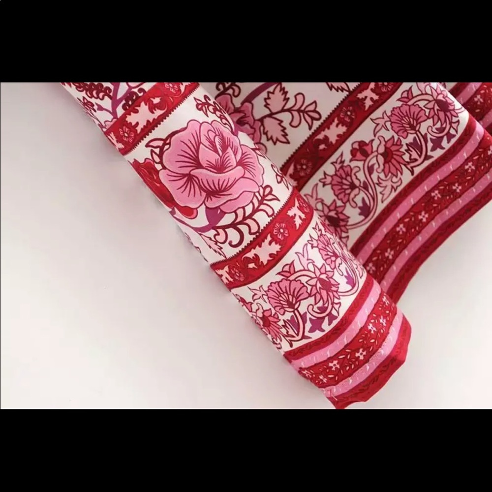 Boho Gypsy Floral Tiered Maxi Dress Blue Yellow - Picture 14 of 15